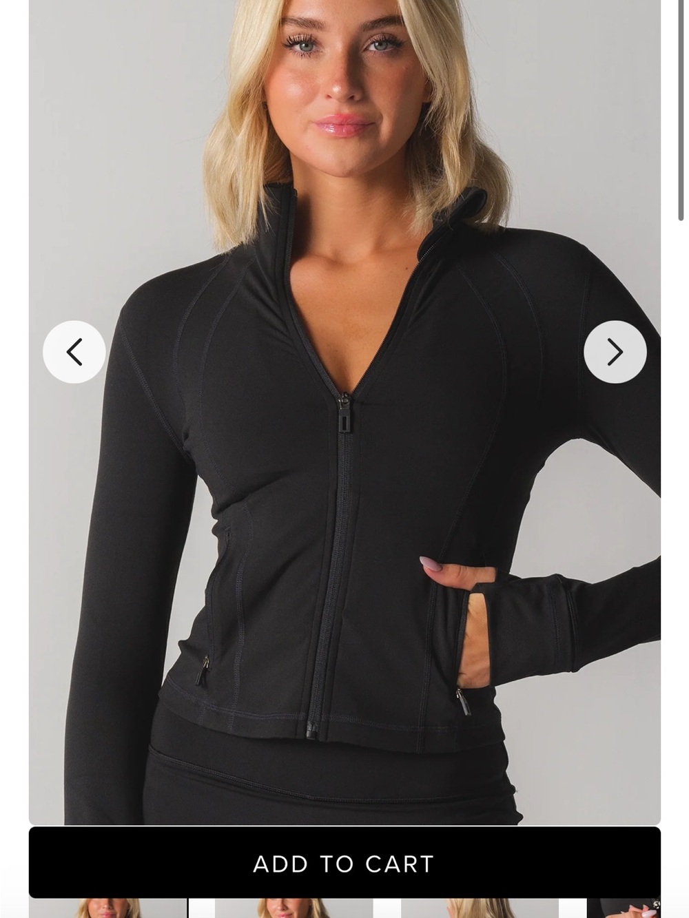 Acta Black Evo Contour Zip up Cropped Jacket